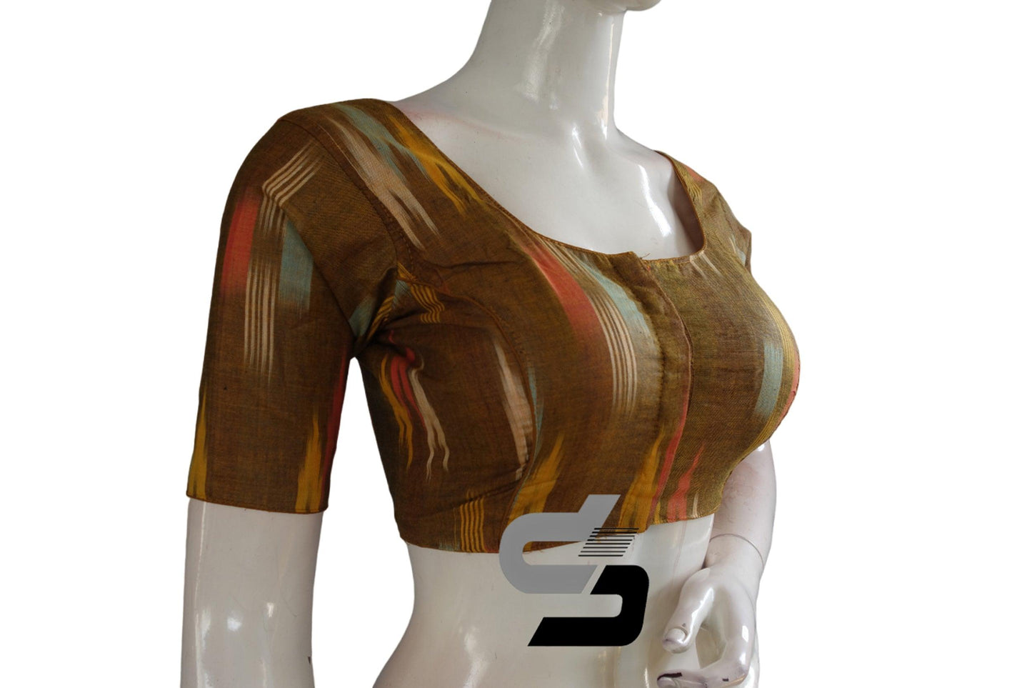 Ikkat Cotton Readymade Blouse - D3blouses