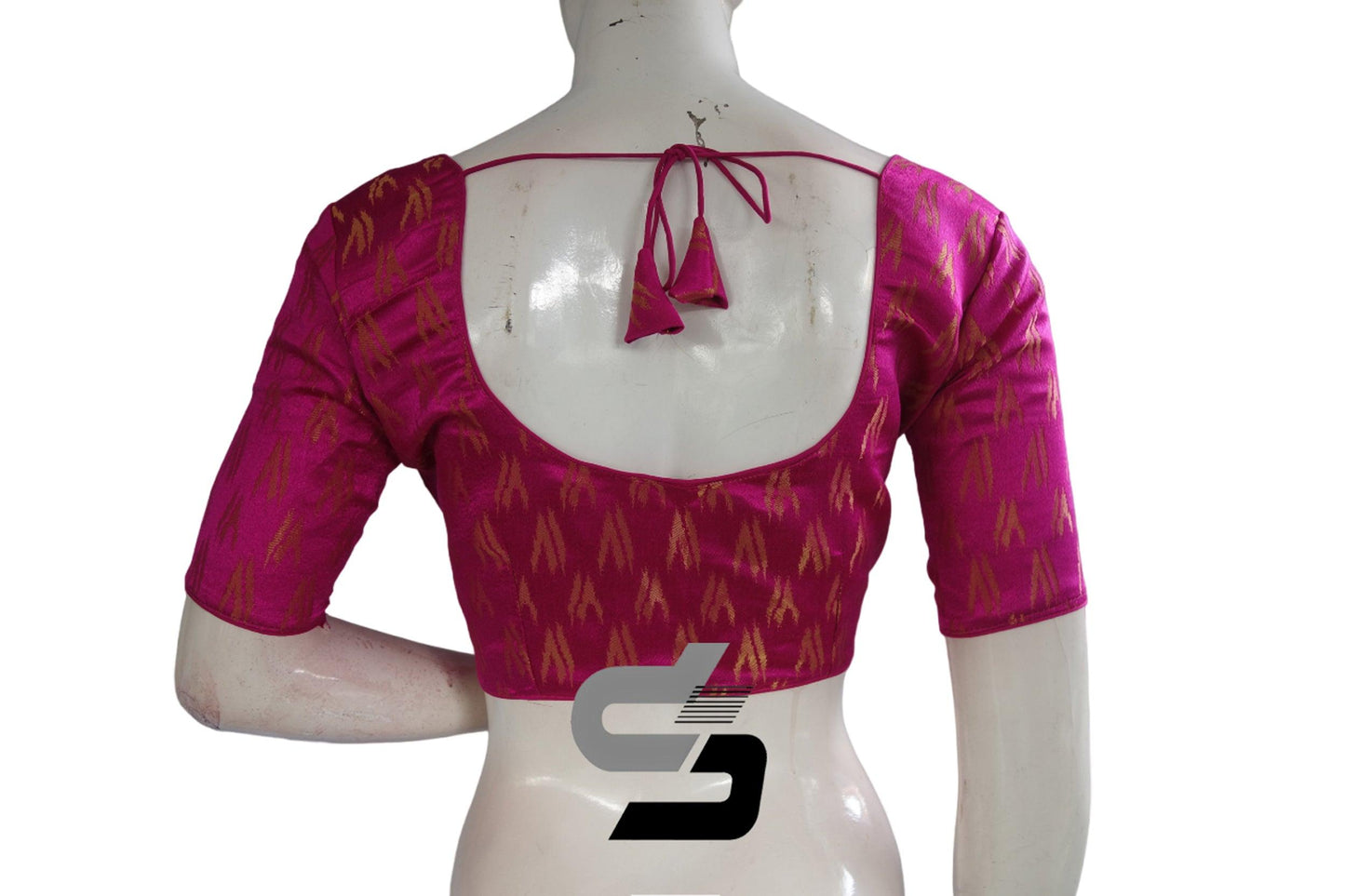 Magenta Color Brocade Readymade Saree Blouse - D3blouses