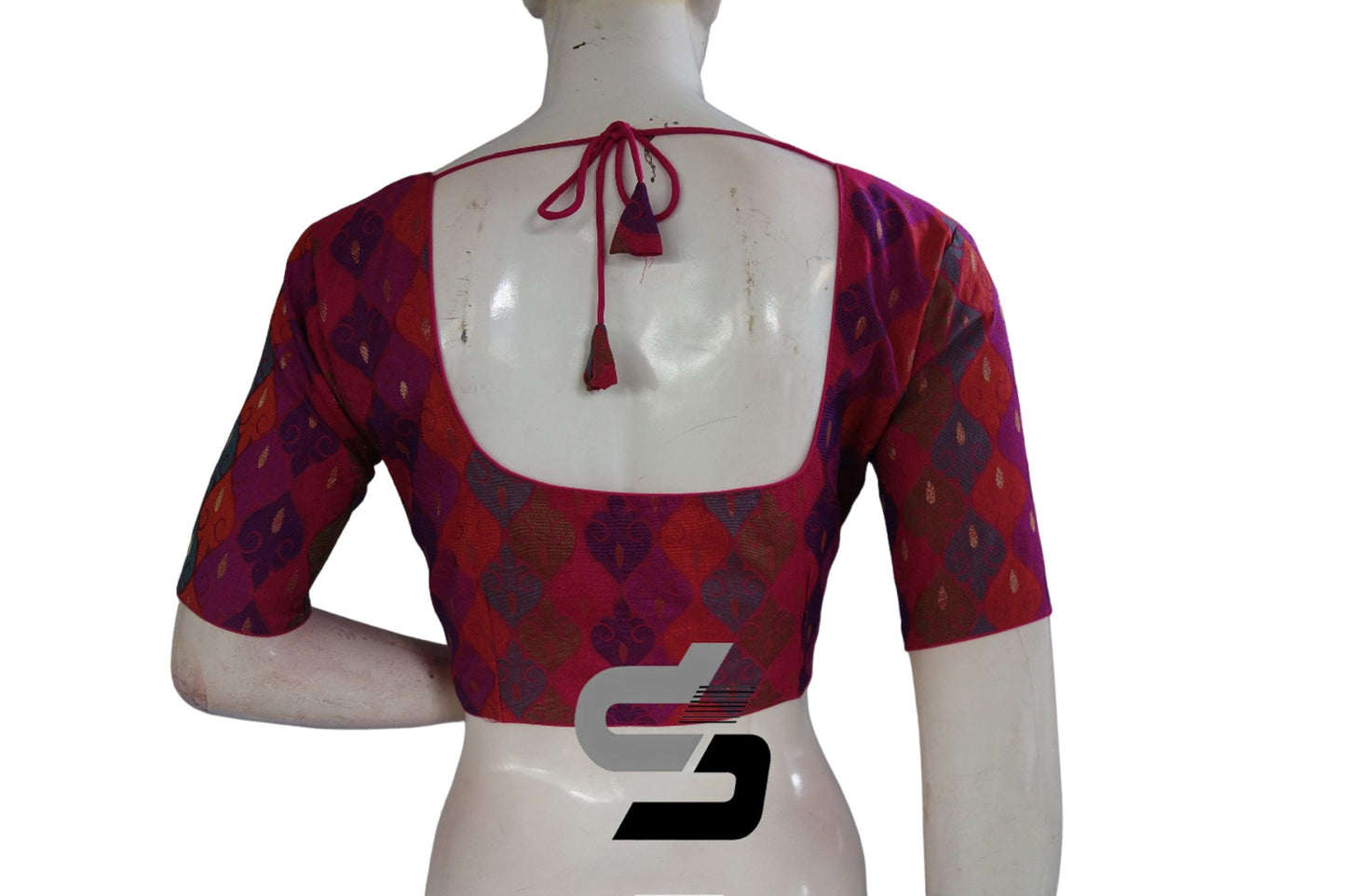 Multi Color Chanderi Silk Readymade Blouse - D3blouses