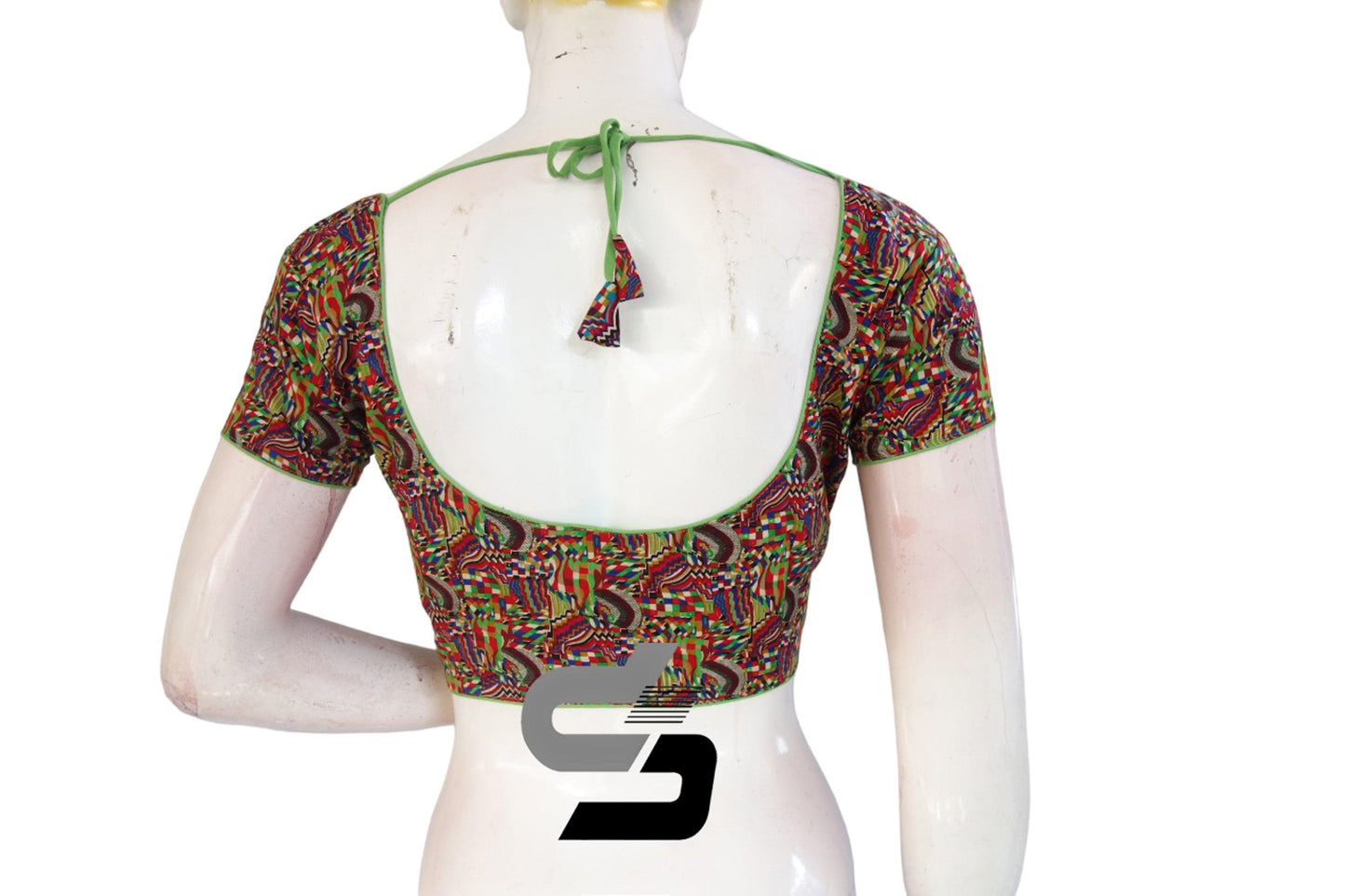 Multi Color Patola Print Cotton Readymade Saree Blouse - D3blouses