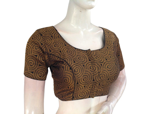 Elevate your traditional ensemble with our Black Brocade Readymade Saree Blouse, a timeless addition to our Indian Traditional Blouse collection. Crafted with intricate brocade detailing, this blouse exudes sophistication and elegance, perfect for enhancing your ethnic attire for any cultural occasion.