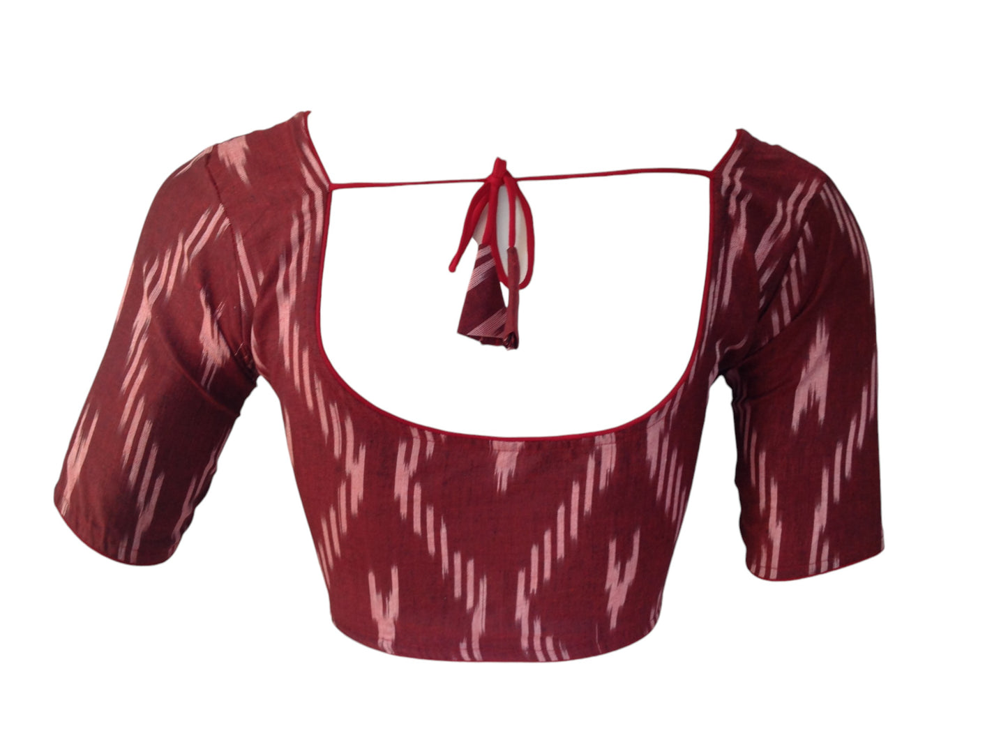 Maroon Majesty: Readymade Cotton Saree Blouse