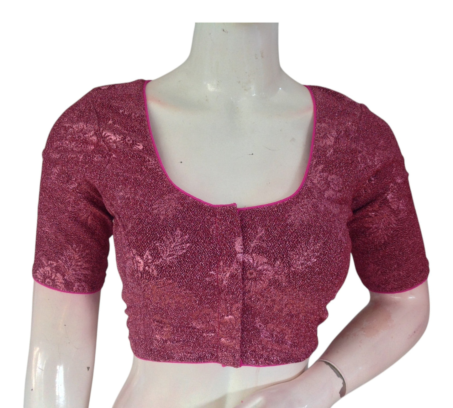 Trendy Onion Pink Designer Saree Blouse | Readymade Indian Blouse