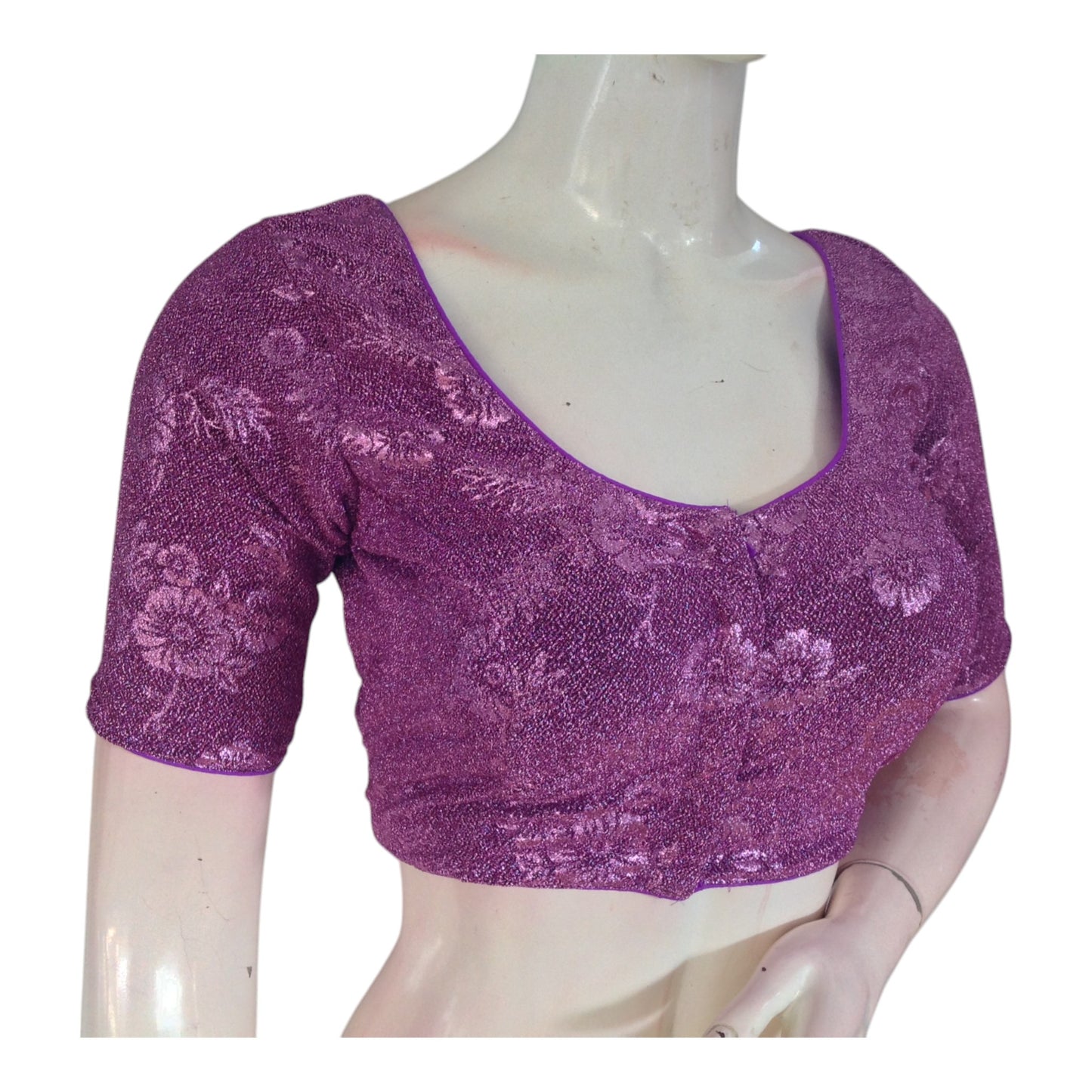 Lovely Lavender Color Designer Saree Blouse | Trendy & Ready to Wear