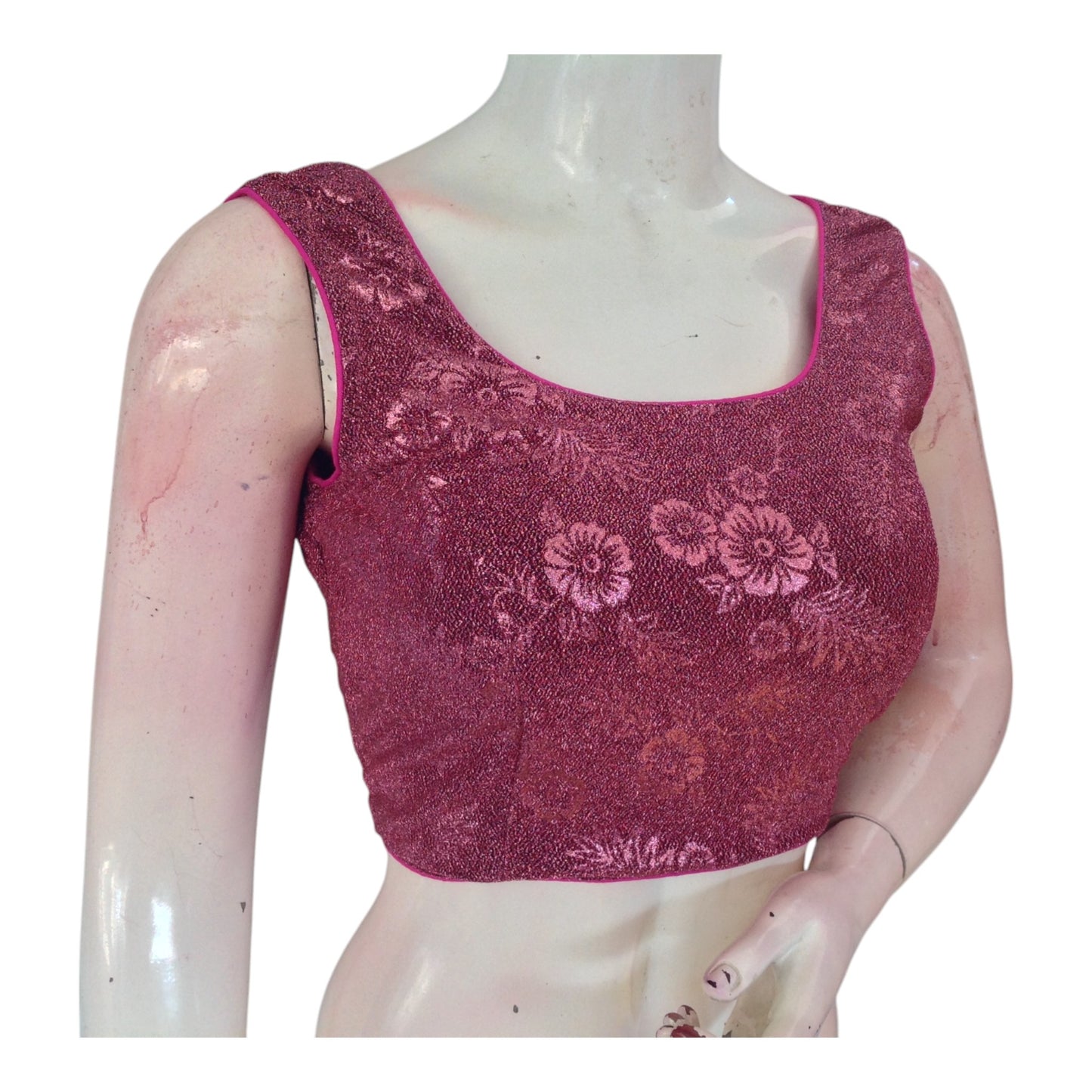 Elegant Onion Pink Readymade Saree Blouse | Designer Blouse for Women