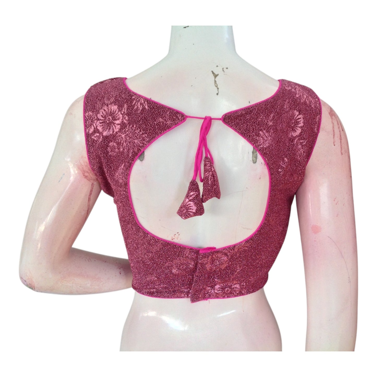 Elegant Onion Pink Readymade Saree Blouse | Designer Blouse for Women