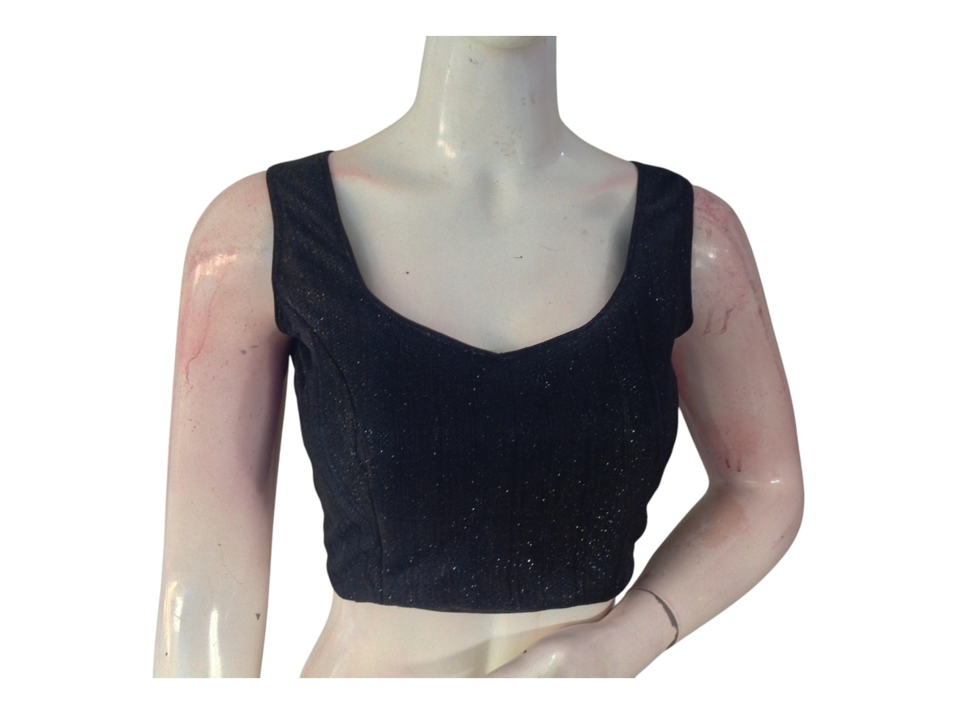 Luxurious Black Color Sequin Saree Blouse | Trendy Designer Piece