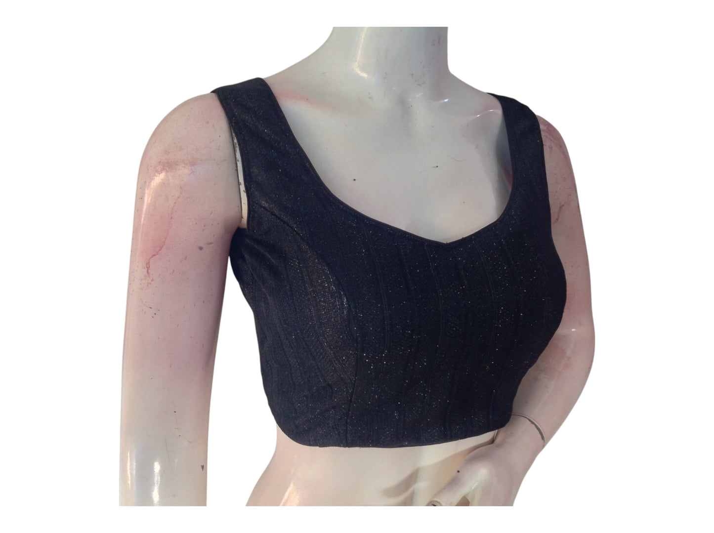 Luxurious Black Color Sequin Saree Blouse | Trendy Designer Piece