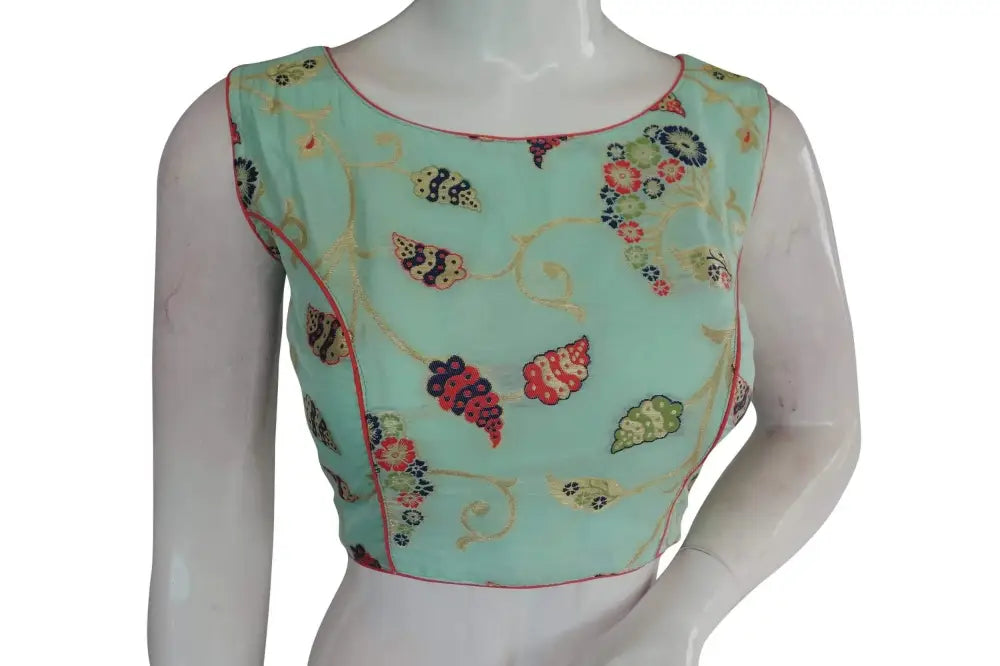 Banarasi Brocade silk Readymade saree blouse, Indian Readymade blouse, Crop top, - D3blouses