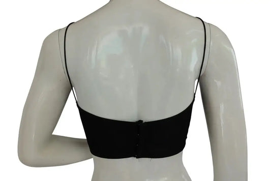 Black Color Plain Sleeveless Readymade Saree blouse with Spaghetti Strap, Indian Silk saree Readymade blouse - D3blouses