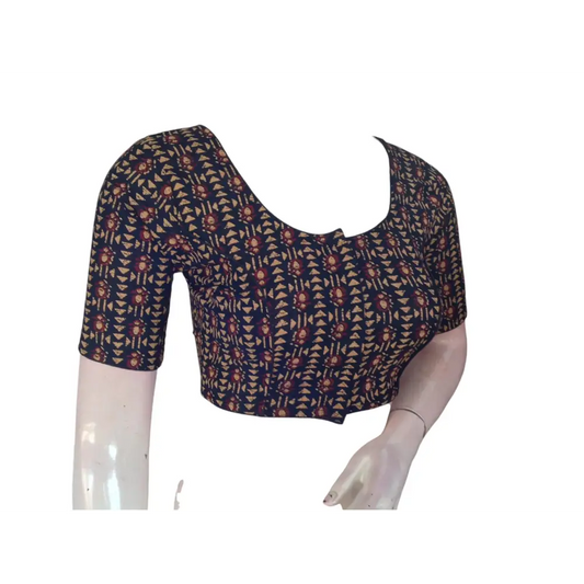 Black Cotton Readymade Saree Blouse: A Classic Staple - D3blouses