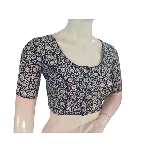 Black Cotton Readymade Saree Blouse: A Classic Staple - D3blouses