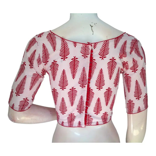 Classic White High Neck Saree Blouse | Hand loom Cotton | Timeless Elegance - D3blouses