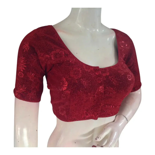 Fabulous Maroon Designer Blouse | Trendy & Ready to Go | Indian Wear - D3blouses