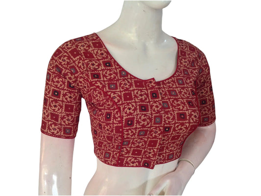 Maroon Color Cotton Readymade Saree Blouse: A Classic Choice - D3blouses