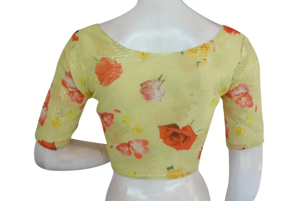 Multi Sequence Designer Readymade Saree Blouse - D3blouses