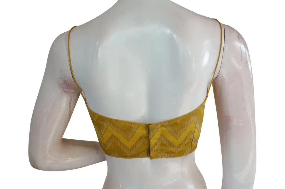 Spaghetti Strap Multi Ikkat Silk Designer Blouse - Vibrant Ethnic Fashion - D3blouses