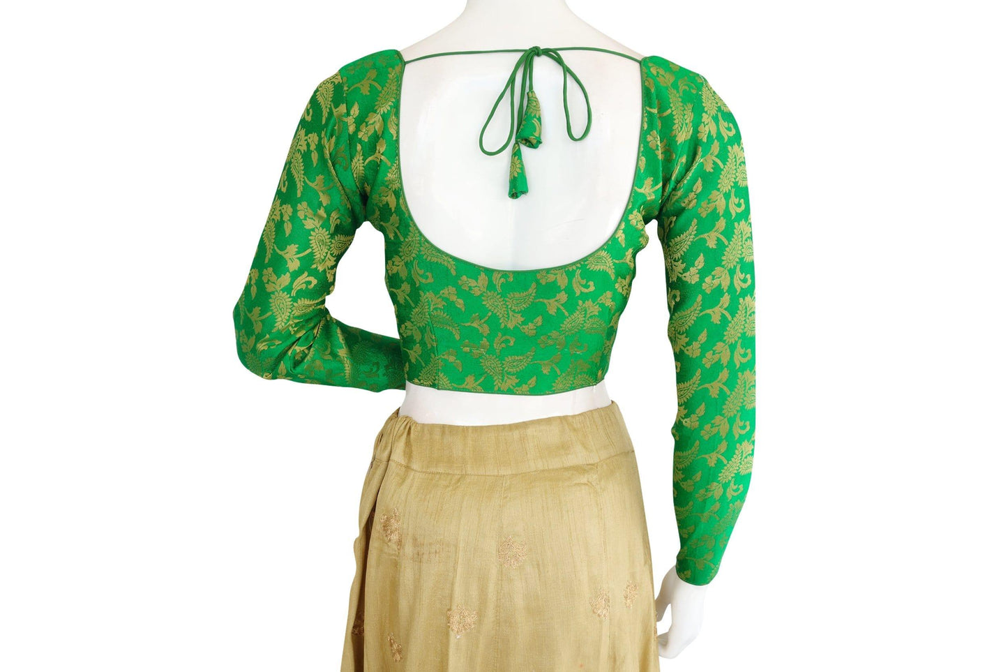 brocade silk designer readymade blouse with full sleeves