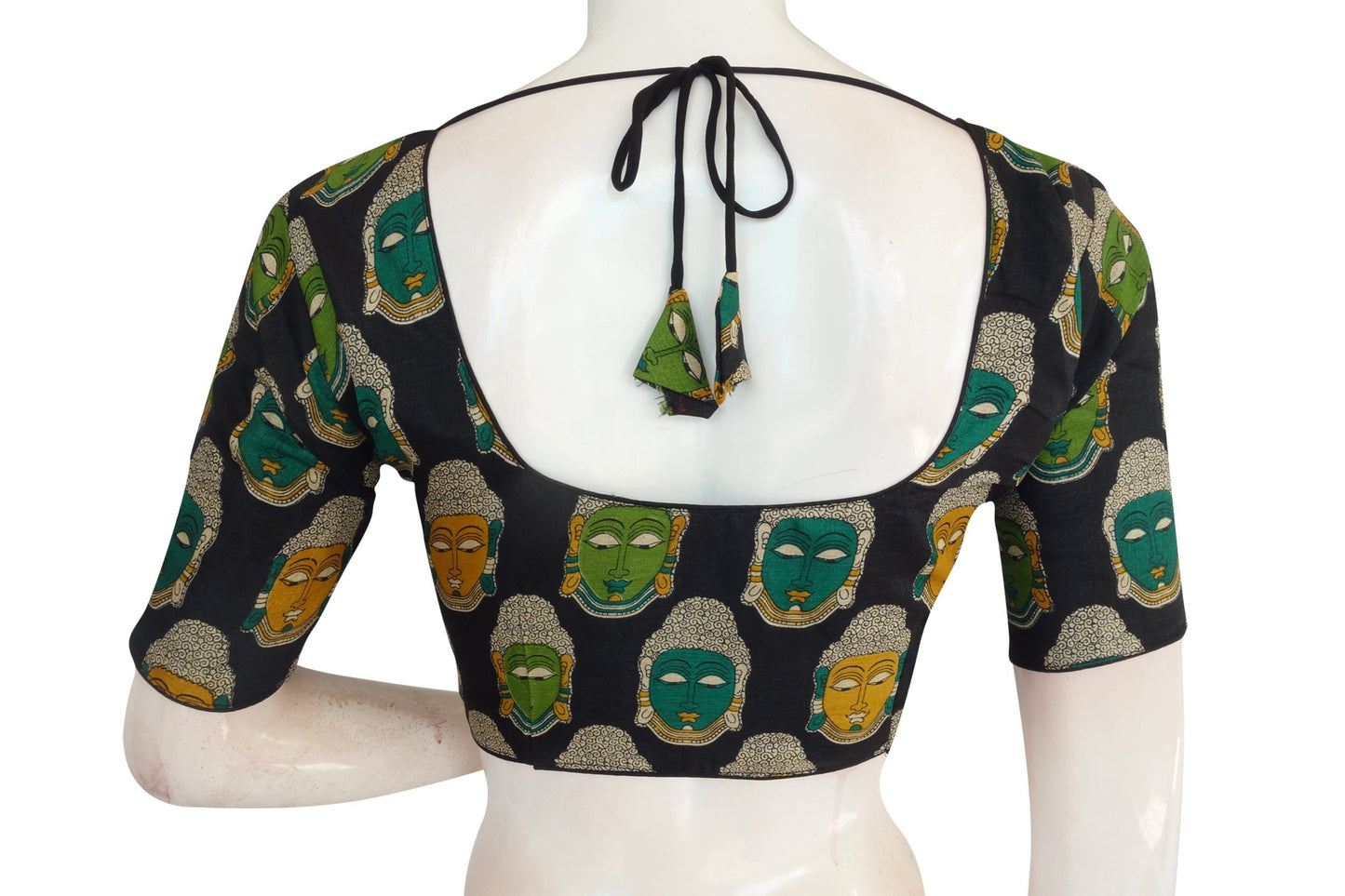 printed silk readymade saree blouse 3