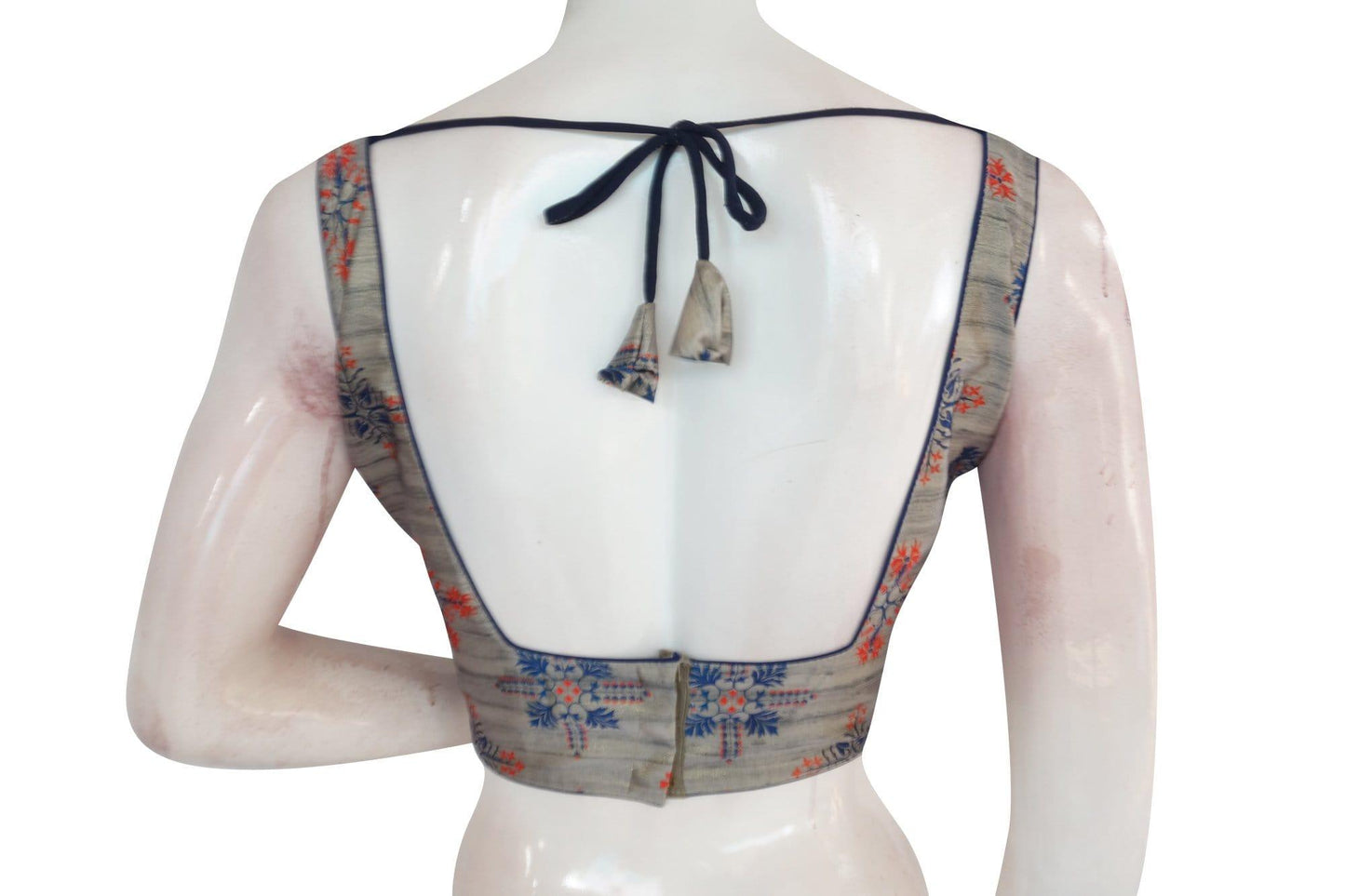satin silk designer readymade saree blouse 2