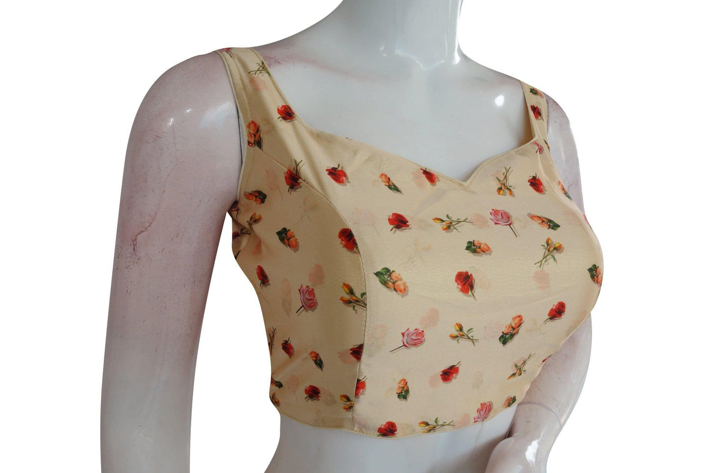 satin silk designer readymade saree blouse 4