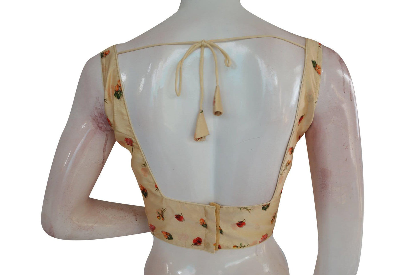 satin silk designer readymade saree blouse 4
