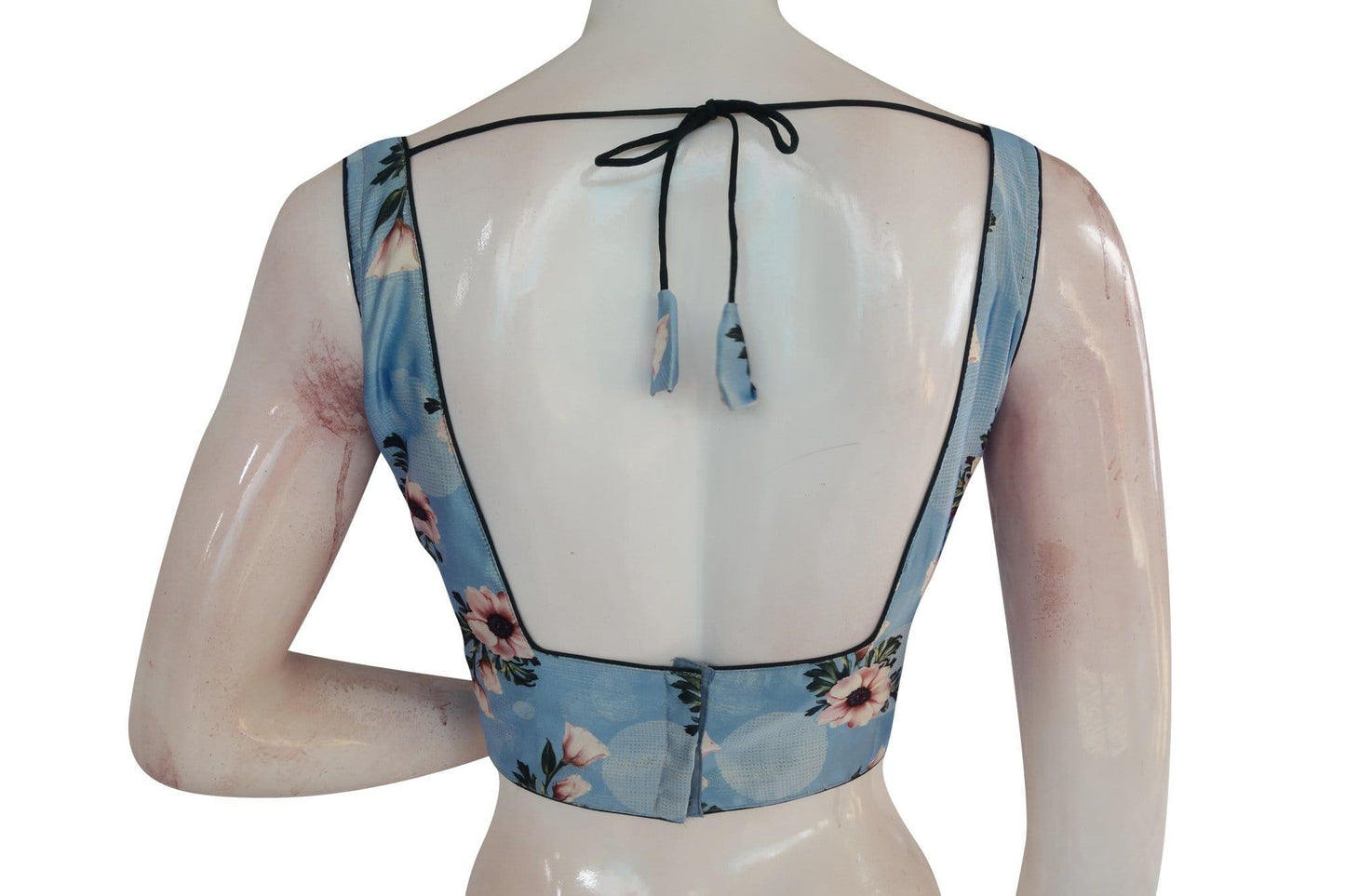 satin silk designer readymade saree blouse 6