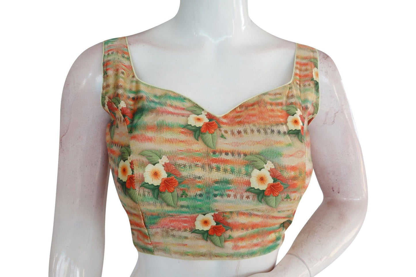 satin silk designer readymade saree blouse 9