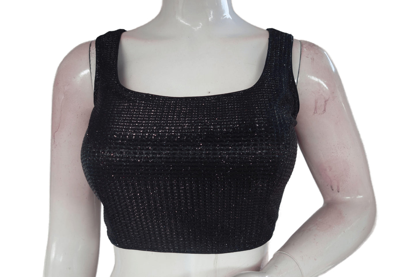 Black and Silver Mixed color Designer Readymade Saree Blouse - D3blouses