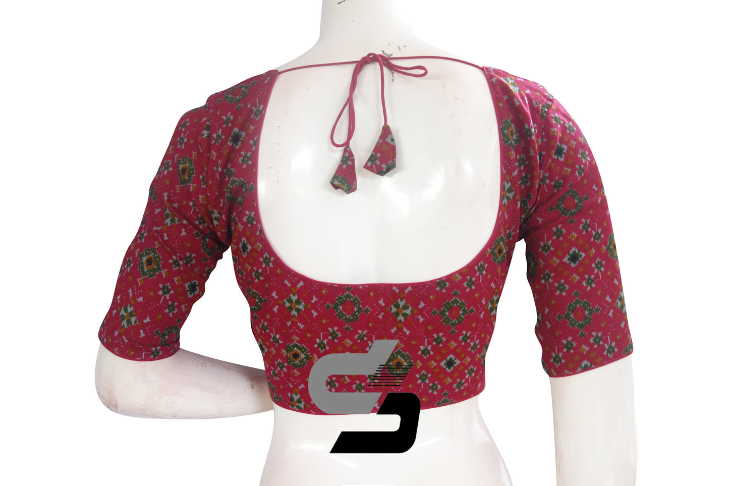 Magenta Color Cotton Printed Readymade Saree Blouse