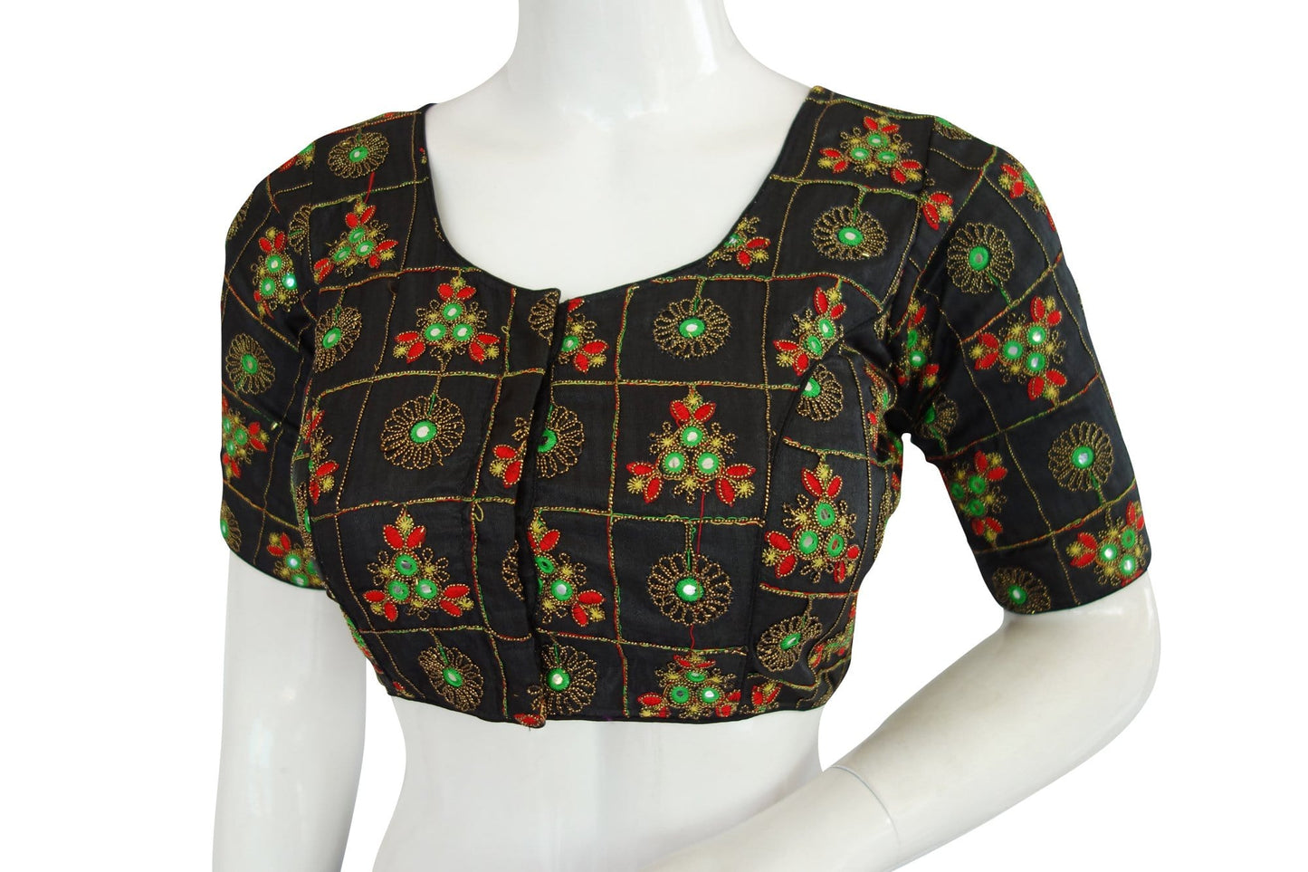 multi color embroidery foil mirror readymade saree blouse indian designer readymade blouse 2