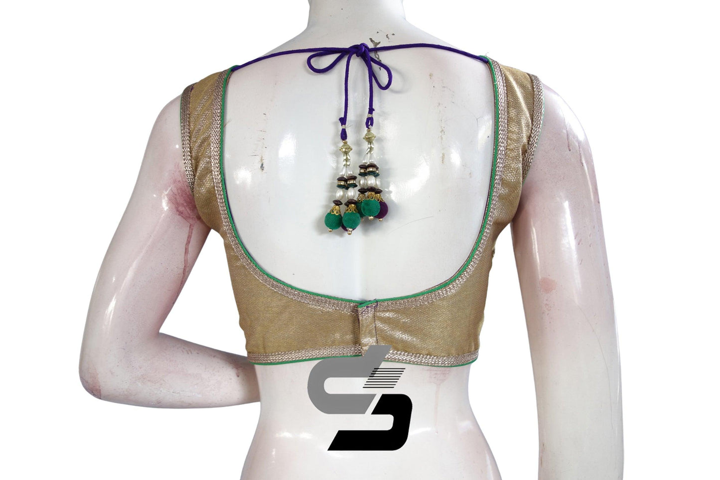 Purple Color Velvet Designer Party Wear Readymade Blouse/ Indian Crop Tops - D3blouses