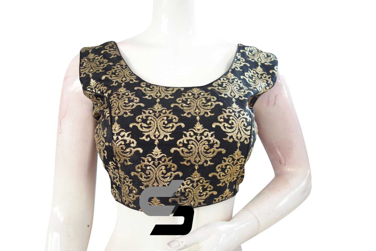 Black Color Embroidery Party Wear Readymade Blouse - D3blouses