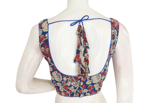 Stylish Indian Cotton Designer Readymade Blouse, Kalamkari Beauty with Delightful Tassels - D3blouses