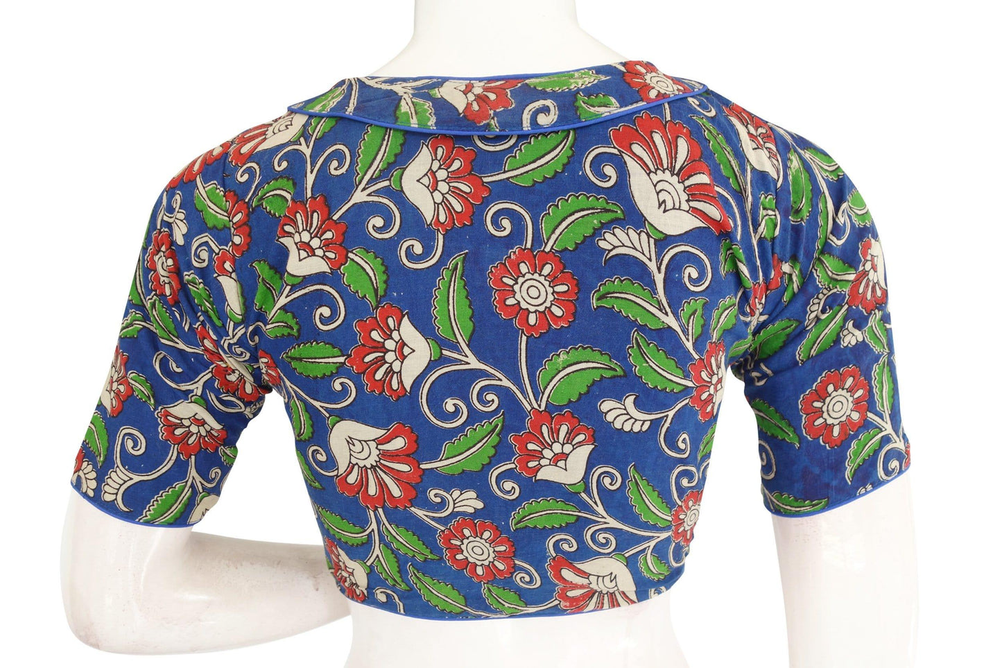 kalamkari cotton designer readymade saree blouse 5