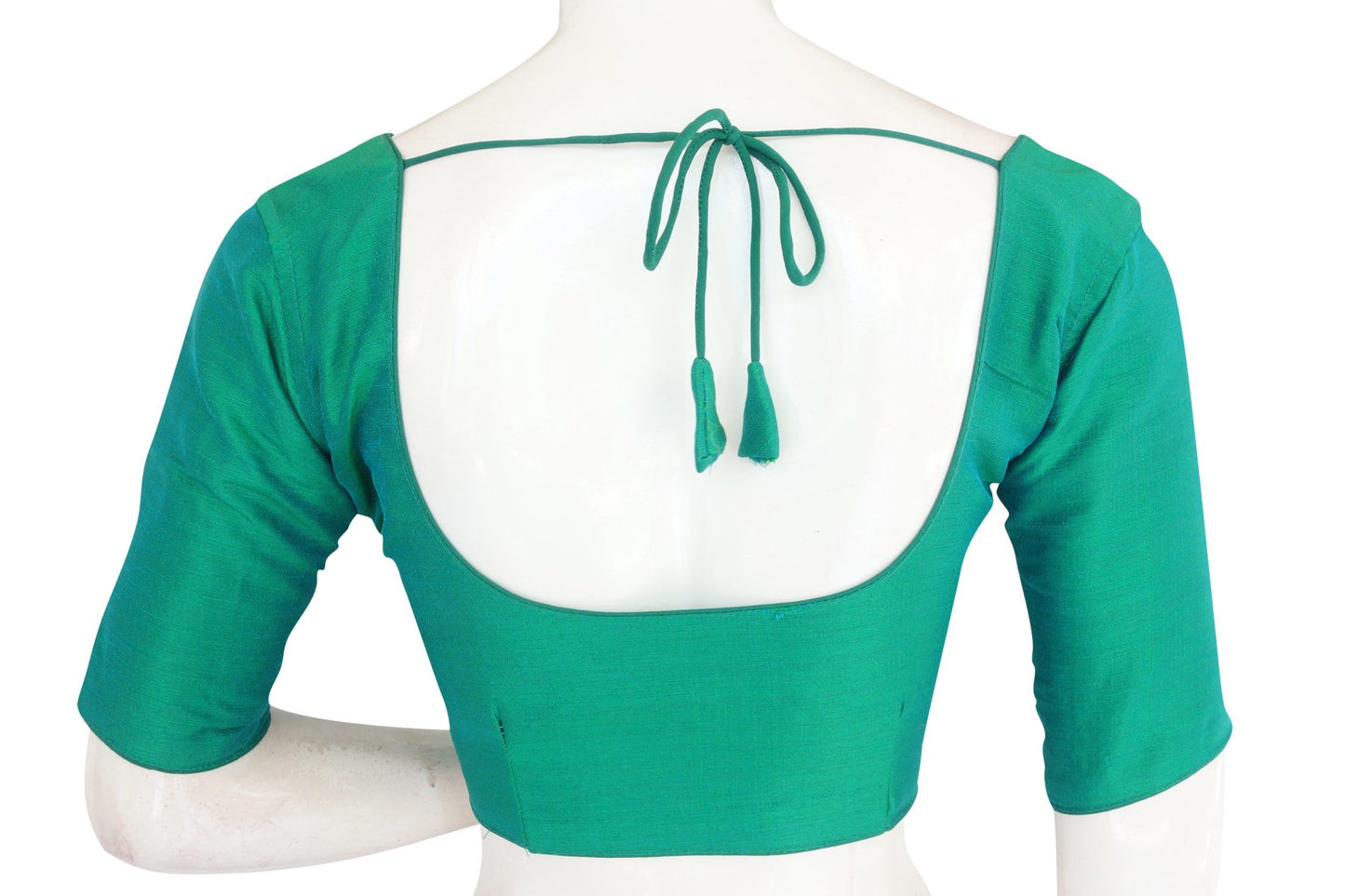 color plain semi silk readymade saree blouse indian readymade blouse