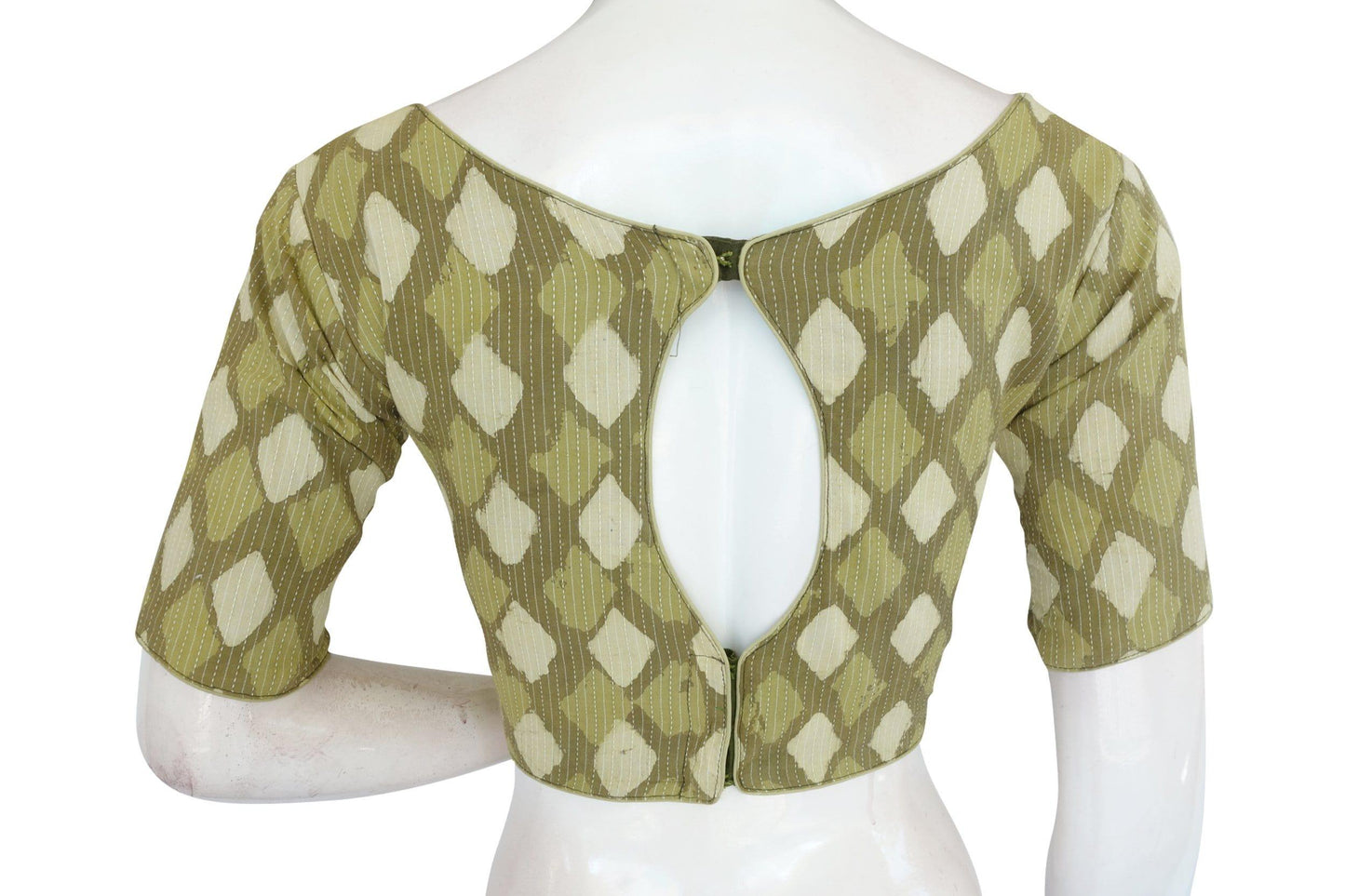 kalamkari boat neck readymade saree blouse 2