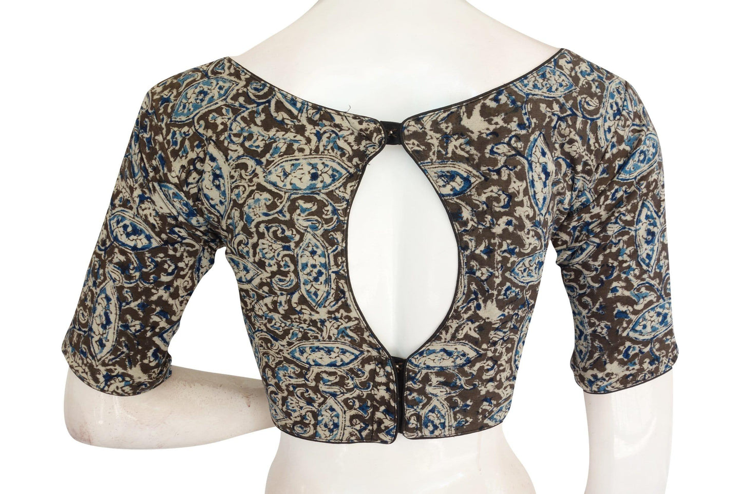 kalamkari boat neck readymade saree blouse 29