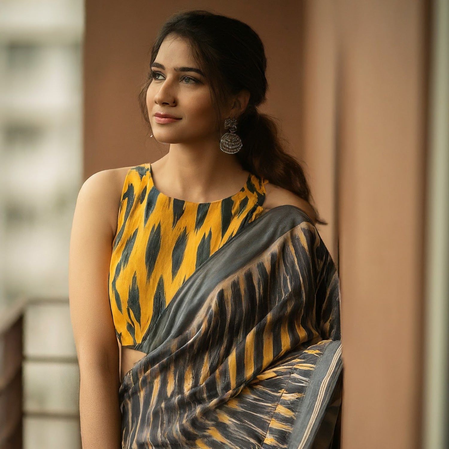 Ikkat Cotton Saree blouses