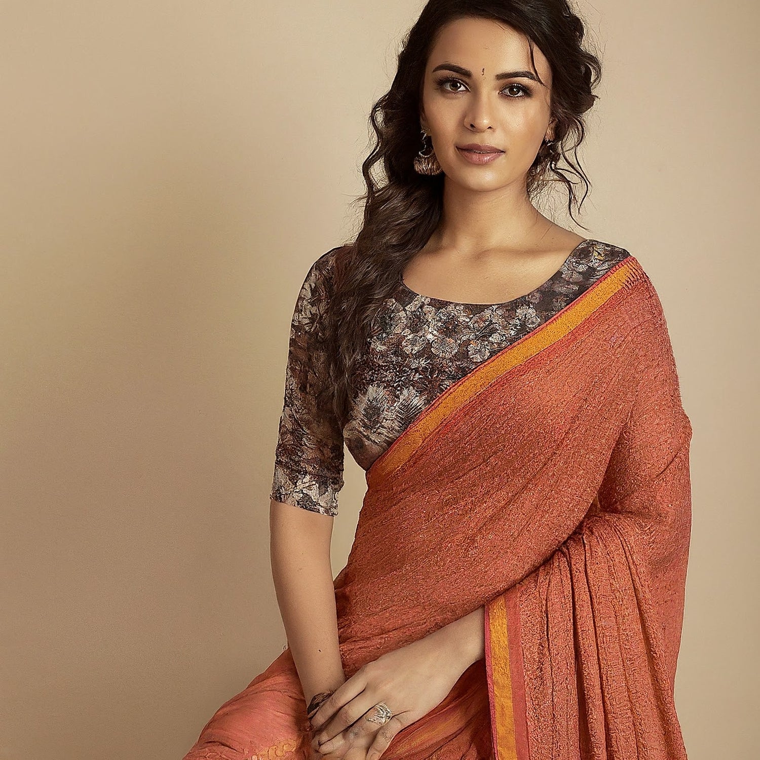 Cotton Printed Saree Blouse