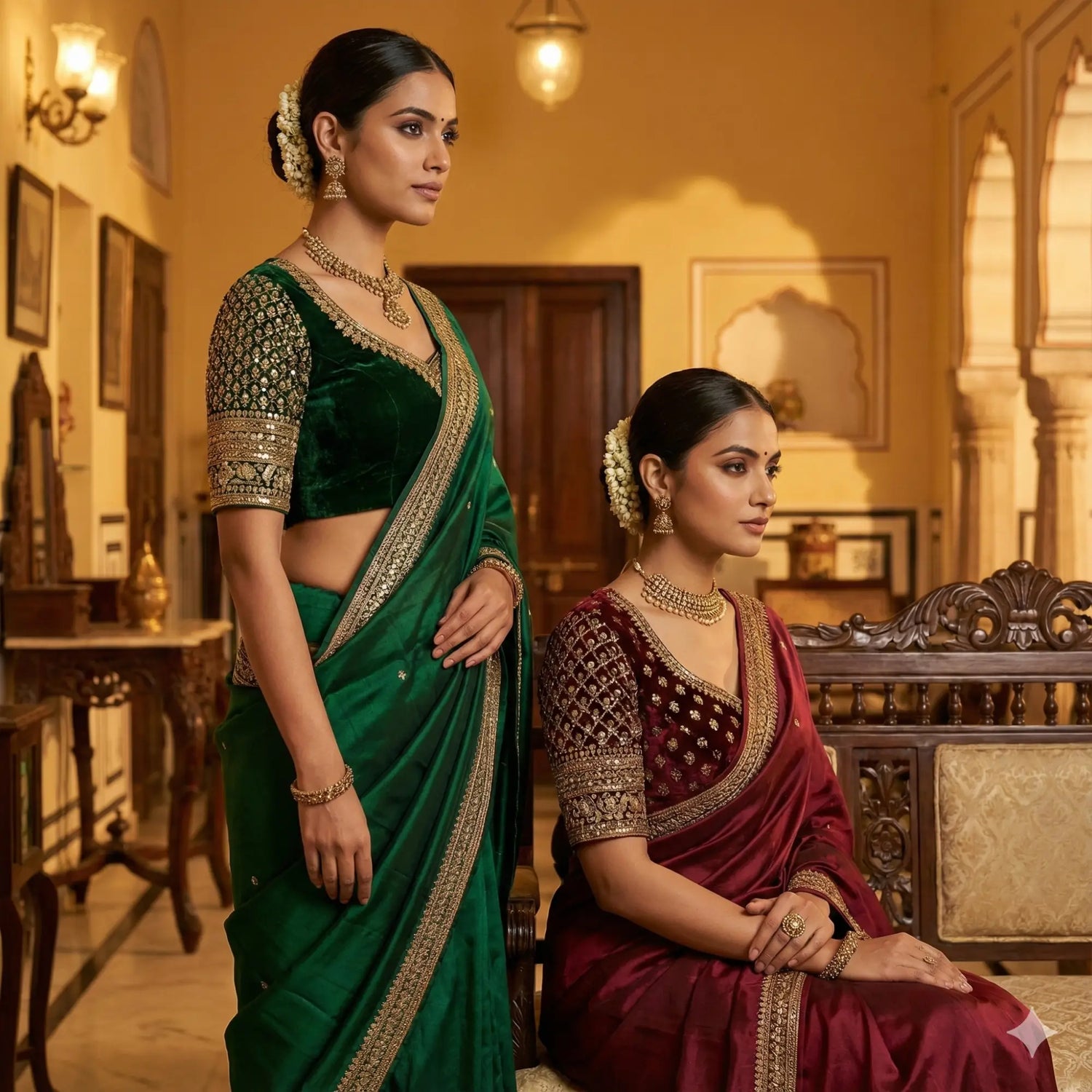 Velvet Saree Blouses - D3blouses