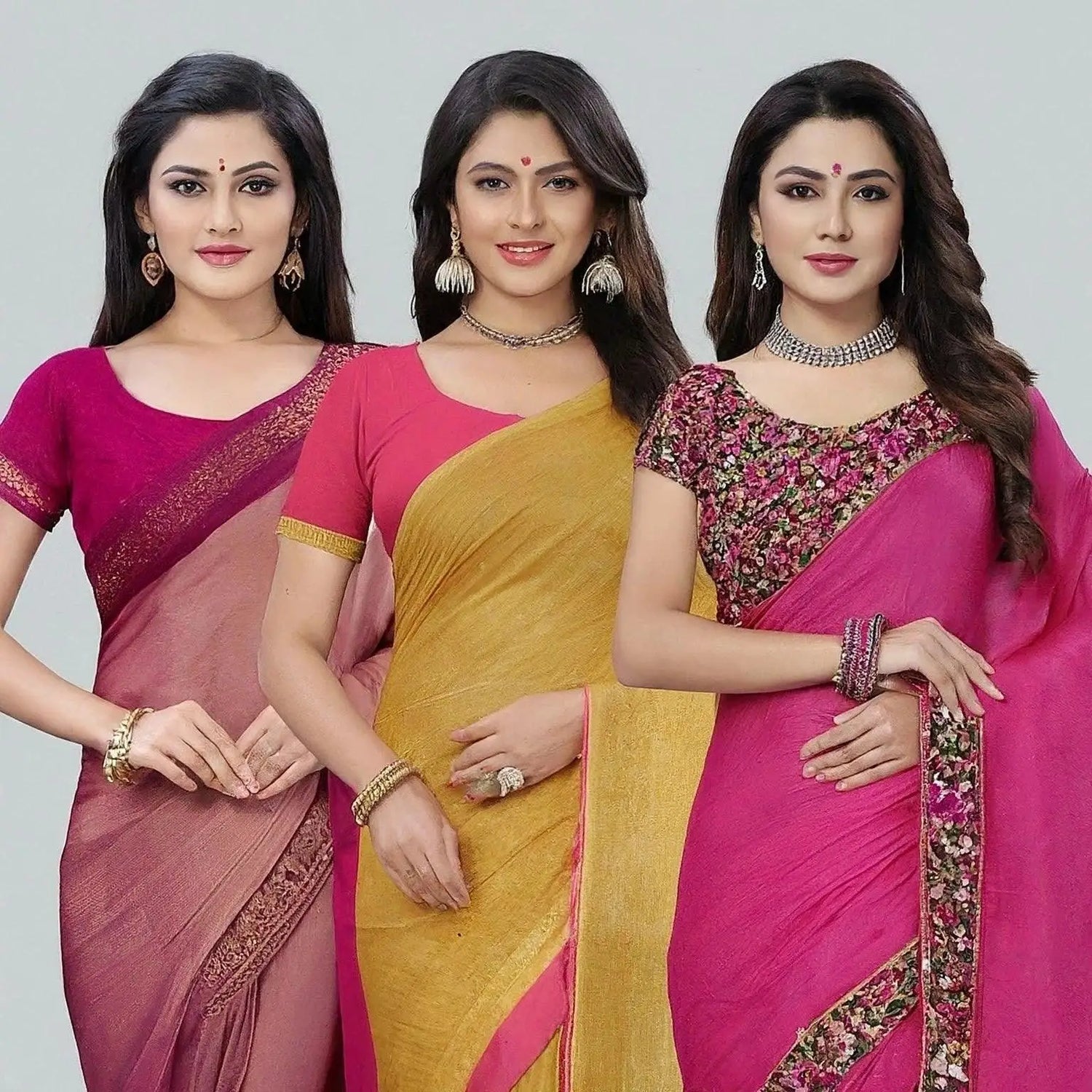 Pink Saree Blouses - D3blouses
