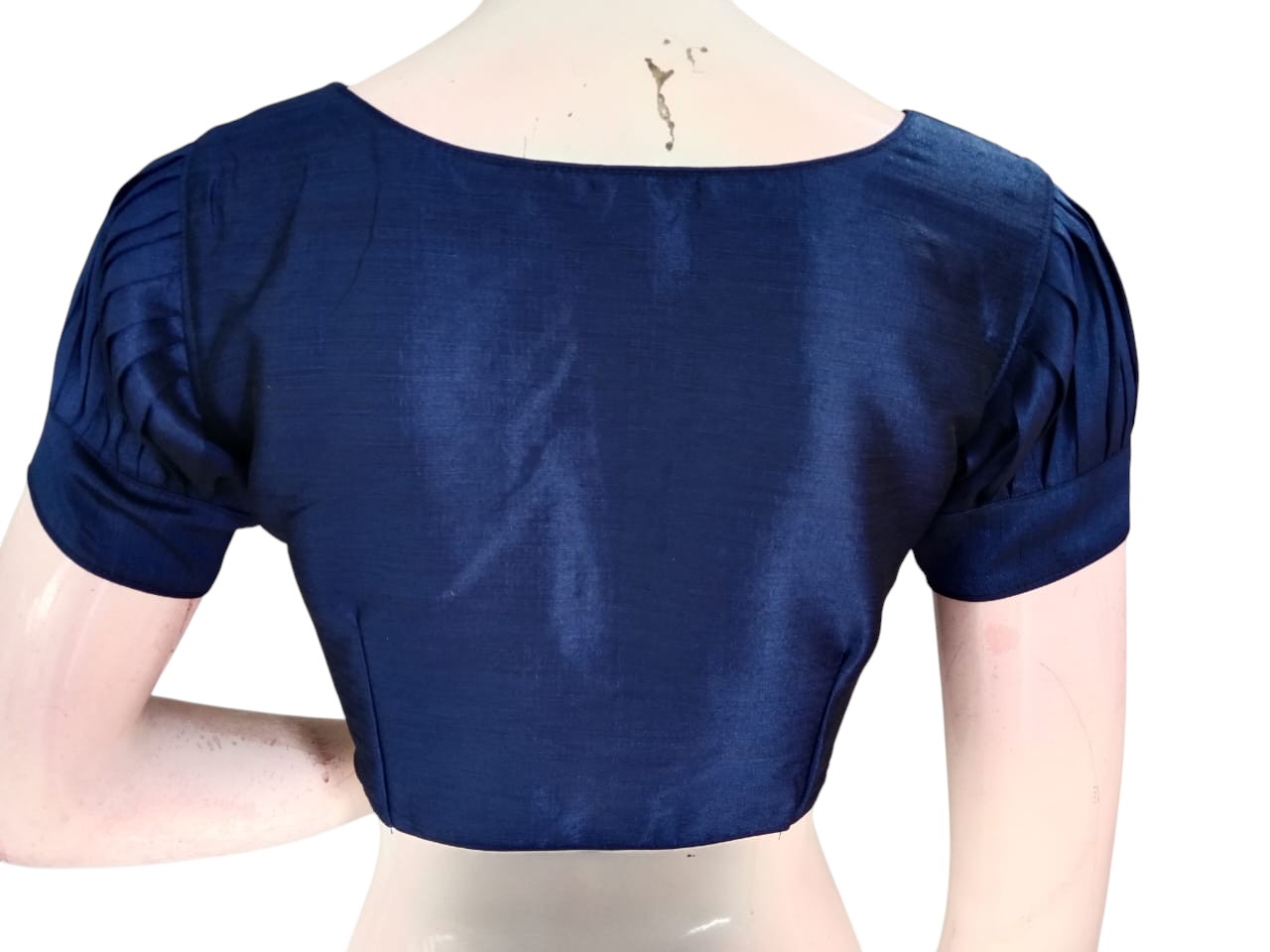 Plain Silk Puff Sleeves Saree Blouse | Ready-to-Wear for Wedding & Festive Sarees