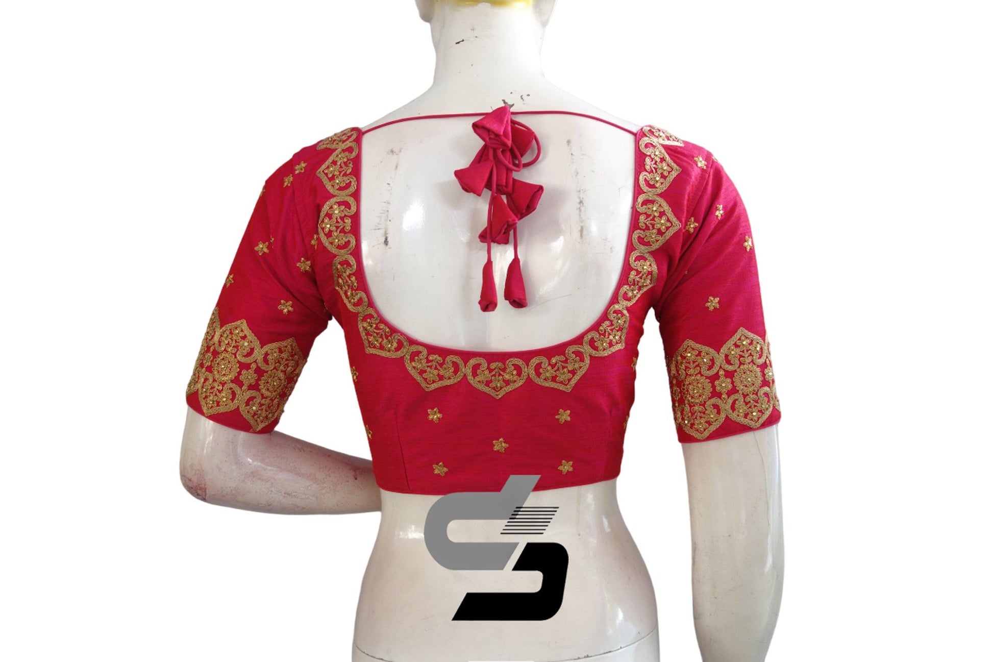 Pink Color Semi Silk Designer Readymade Blouses, Shop and Unleash Your Elegance - D3blouses