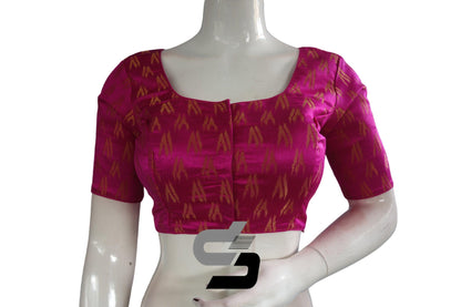 Magenta Color Brocade Readymade Saree Blouse - D3blouses