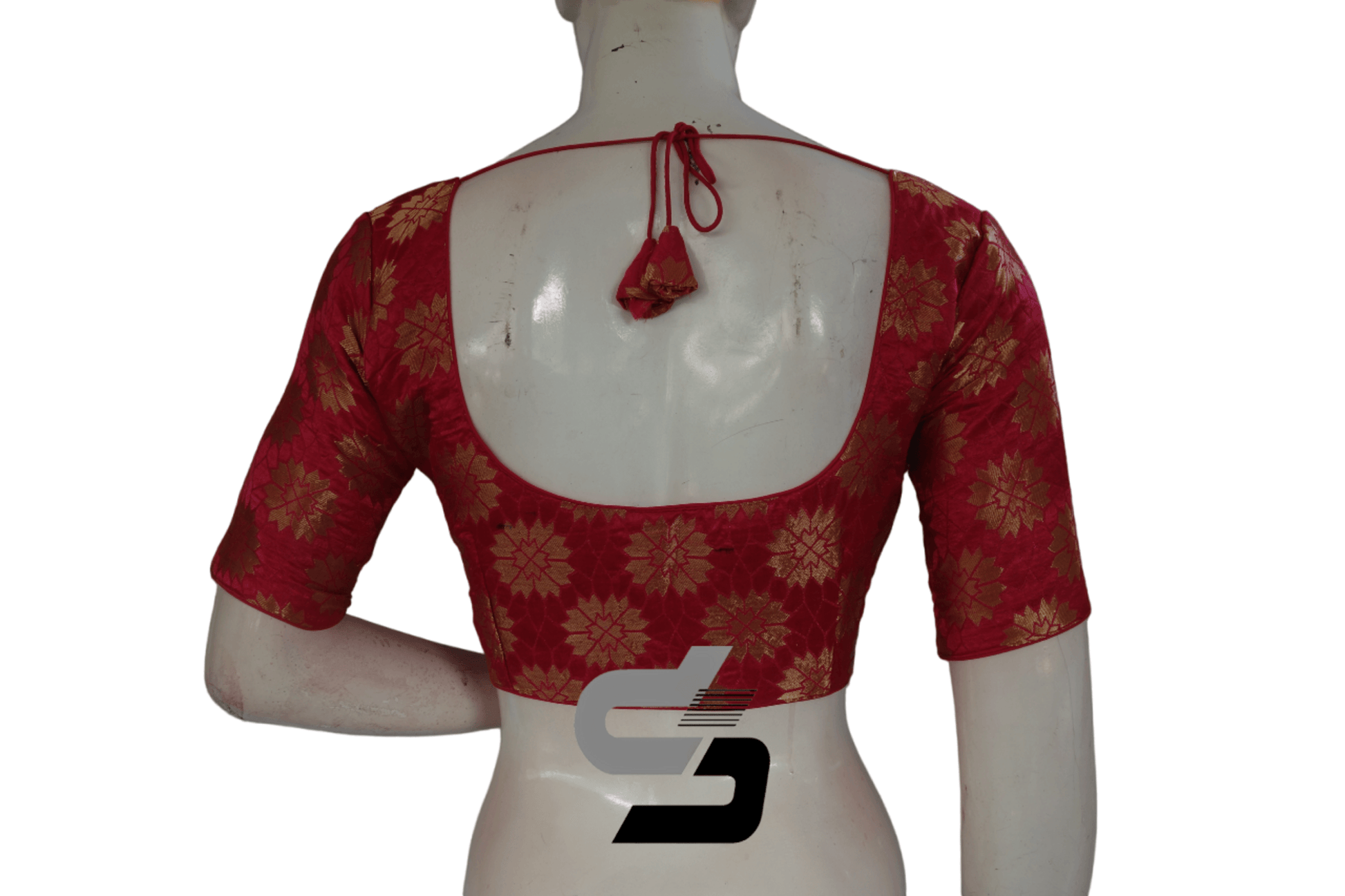Pink Color Brocade Readymade Saree Blouse - D3blouses