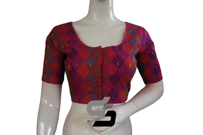 Multi Color Chanderi Silk Readymade Blouse - D3blouses