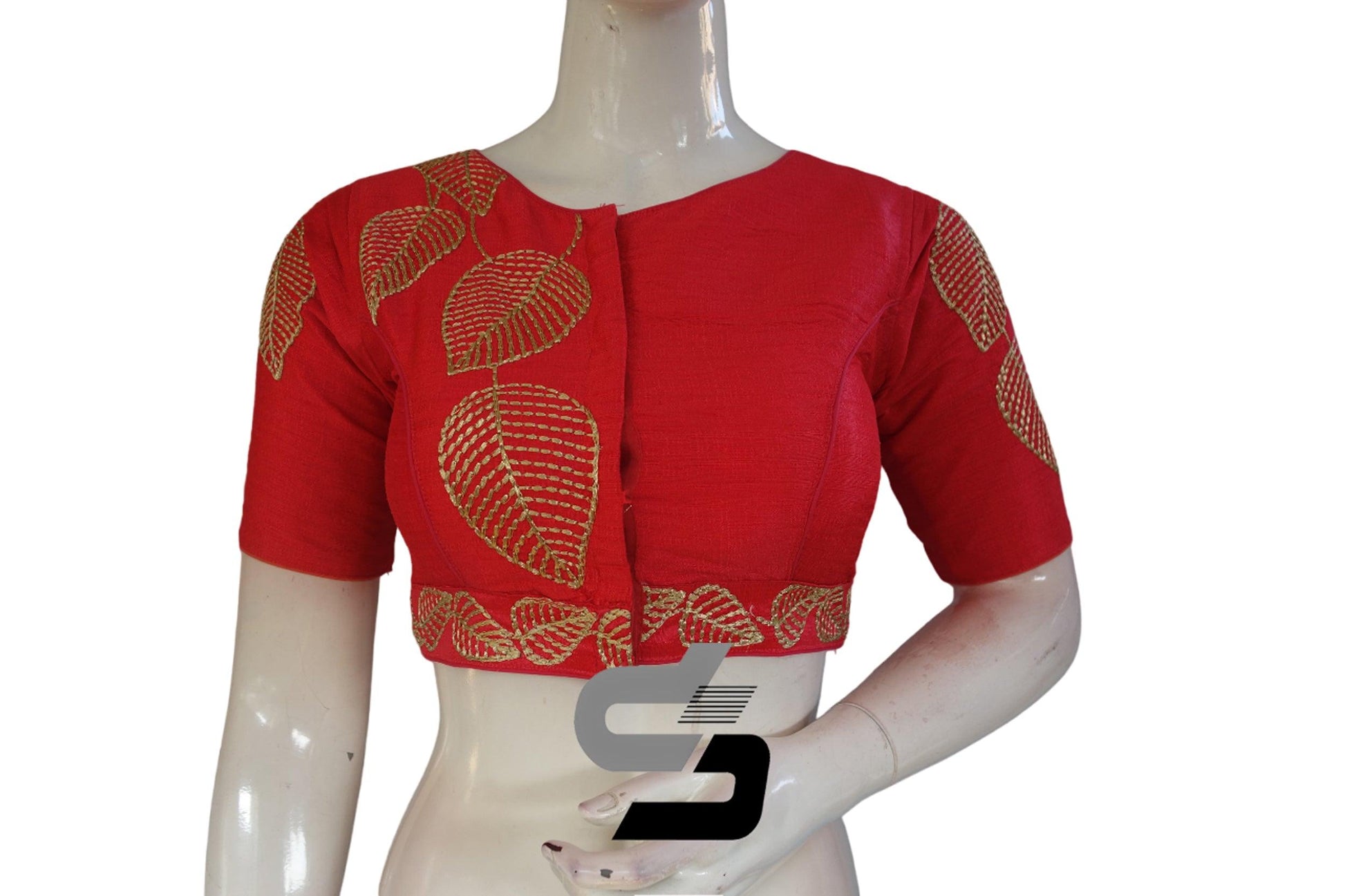 Peach Pink Color Semi Silk Designer, Party Wear Readymade Blouse/ Indian Crop Tops - D3blouses