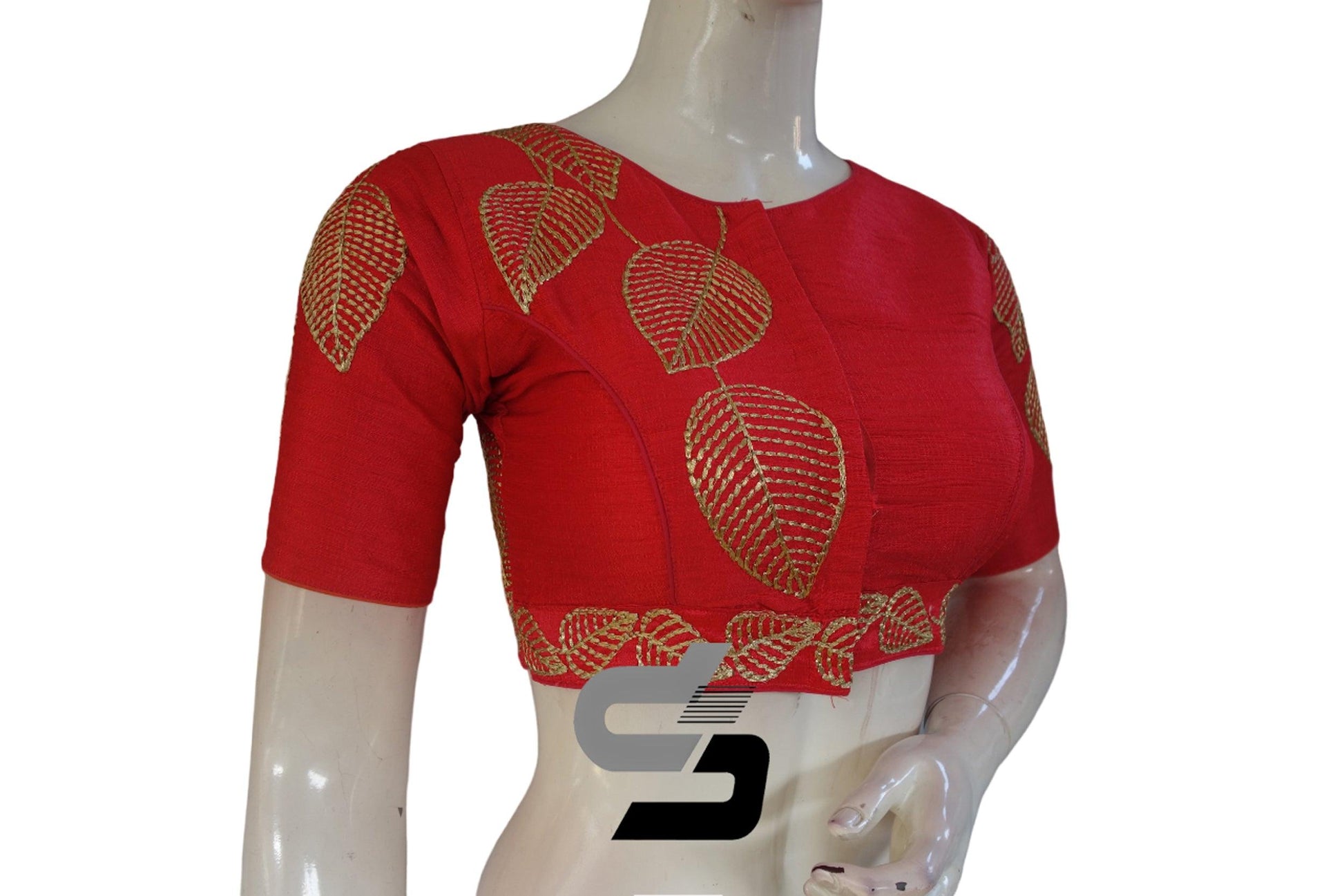 Peach Pink Color Semi Silk Designer, Party Wear Readymade Blouse/ Indian Crop Tops - D3blouses