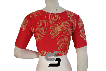 Peach Pink Color Semi Silk Designer, Party Wear Readymade Blouse/ Indian Crop Tops - D3blouses